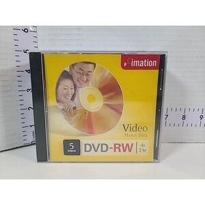 Imation 4x DVD-RW Rewritable Recordable 5 Pack Discs - 4.7‎ GB 120 Min